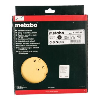  Круг шлифовальный Metabo 626647000 d-225 мм Р-180 (упак 25шт) 