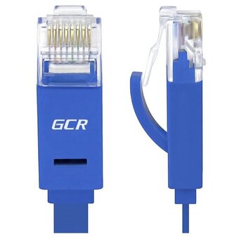  Патч-корд Greenconnect Prof GCR-LNC621-20.0m плоский прямой 20.0m, UTP медь RJ45, кат.6, синий 