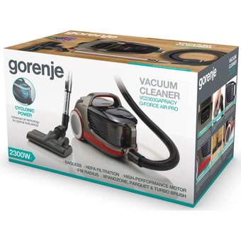  Пылесос Gorenje VC2303GAPRACY серый/красный 