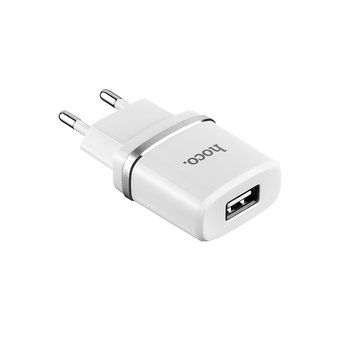  УЦ СЗУ HOCO C11 series 1USB 1A, белый (ПУ) 