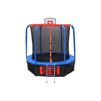  Батут Ecos BS-12FT-3 (010366) с сеткой лесенкой и баскетбольным кольцом 