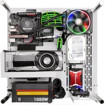 Корпус Thermaltake Core P3 TG (CA-1G4-00M6WN-05) ATX/ Wall Mount/ white / no PSU / Snow Edition 