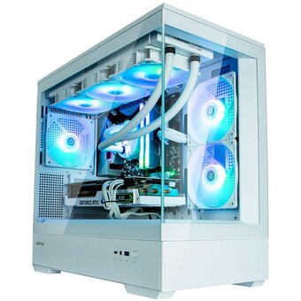  Корпус ZALMAN P30 White, MATX, White, Window, 2x3.5", 3x2.5", 1xUSB Type-C, 1xUSB3.0, Side 2x120mm ARGB, Rear 1x120mm ARGB 