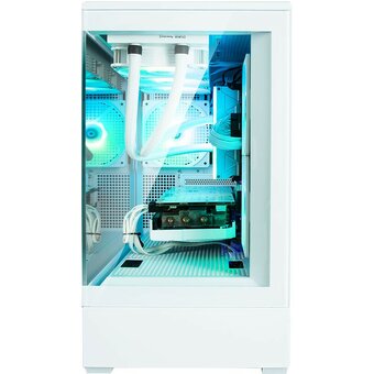  Корпус ZALMAN P30 White, MATX, White, Window, 2x3.5", 3x2.5", 1xUSB Type-C, 1xUSB3.0, Side 2x120mm ARGB, Rear 1x120mm ARGB 
