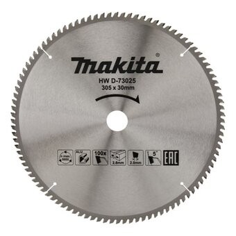 Пильный диск для алюминия Makita D-73025 305x30x2.8/2x100T 