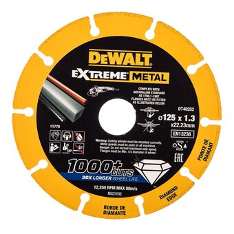  Алмазный диск отрезной по металлу DEWALTDT40252-QZ125mm 
