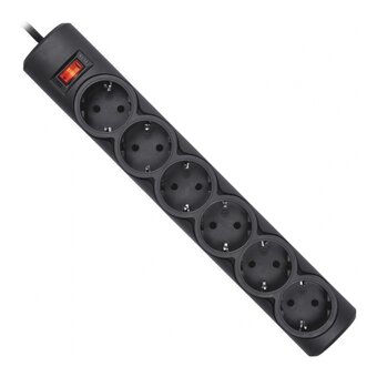  Сетевой фильтр Defender DFS 151 (99494) 1,8 м, черный, 6 розеток 