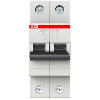 Выключатель автоматический ABB SH202L C10 (2CDS242001R0104) 2-полюсной 