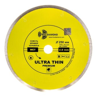  Диск алмазный отрезной сплошной ультратонкий hot pressTRIO-DIAMOND UTW507 250x25,4 