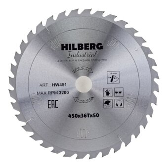  Диск пильный Hilberg Industrial дерево HW451 (4505036Т) 