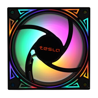  Вентилятор Tesla RGB 120-GD (TSL-120-GD) 120 мм, 1200rpm, 21 дБ, 3-pin+4-pin Molex, 1шт, RGB 