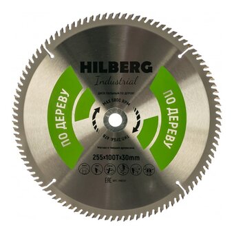  Диск пильный Hilberg Industrial HW257 255x30x100Т дерево 