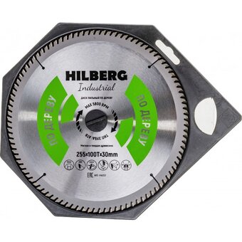  Диск пильный Hilberg Industrial HW257 255x30x100Т дерево 