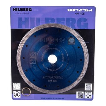  Диск алмазный отрезной турбо ультратонкий х-тип Hilberg HM405 200x25,4/22,23 