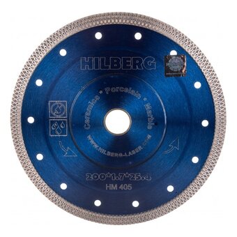  Диск алмазный отрезной турбо ультратонкий х-тип Hilberg HM405 200x25,4/22,23 