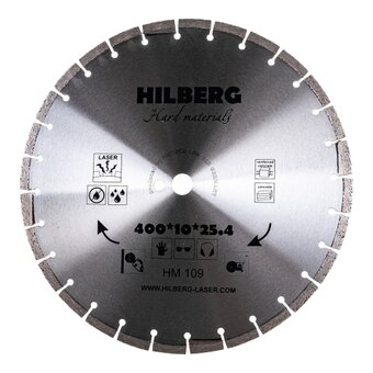  Диск алмазный отрезной Hilberg Hard Materials Лазер HM109 400x25,4x12 