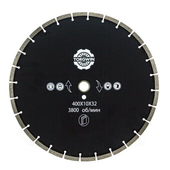  Диск алмазный сегментный TORGWIN T561628 400 x10 x4,0 x32 (25,4) мм 