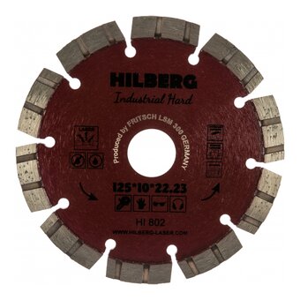  Диск алмазный отрезной Hilberg Industrial Hard HI802 125х22.23 