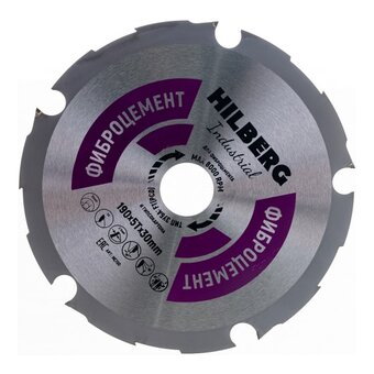  Диск пильный Hilberg Industrial HC190 190x5Tx30 mm фиброцемент 