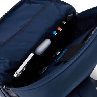 Рюкзак Piquadro Wallaby CA6219W120/BLU синий полиэстер/натур.кожа 