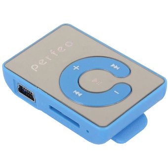  Цифровой аудио плеер Perfeo Music Clip Color, голубой (VI-M003 Blue) 