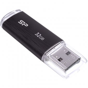  USB-флешка 32GB USB 2.0 Silicon Power Ultima U02, SP032GBUF2U02V1K Черный 