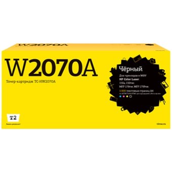  Картридж T2 W2070A картридж TC-HW2070A для HP Color Laser 150a/150nw/MFP 178nw/MFP 179fnw (1000 стр) черный, с чипом 