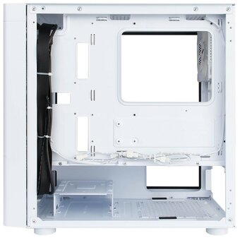  Корпус 1STPLAYER DK D3-B White (D3-B-WH-2F1P-W-1F1-W) / mATX / 1x120mm 2x140mm LED fans inc. 