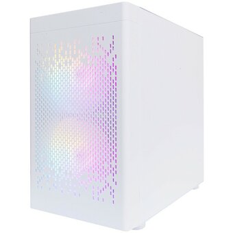  Корпус 1STPLAYER DK D3-B White (D3-B-WH-2F1P-W-1F1-W) / mATX / 1x120mm 2x140mm LED fans inc. 