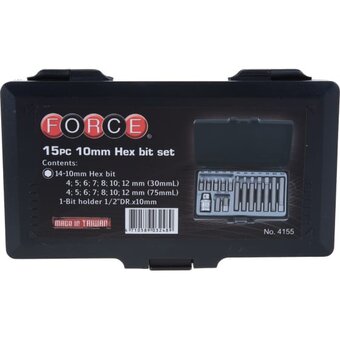 Набор бит-шестигранных FORCE 4155 L-30,75mm 