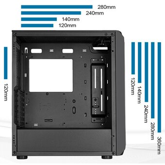  Корпус Silverstone SST-FA511Z-BG G41FA511ZBG0020 High airflow ATX gaming chassis with excellent cooling potential High airflow ATX 