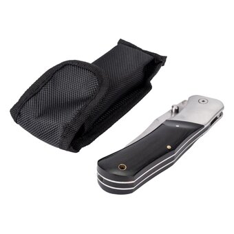  Нож складной Stinger YD-5303L, 100мм серебристый, рукоять сталь/дерево серебристо-черный 