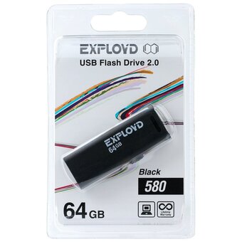  USB-флешка EXPLOYD 64GB-580-черный 