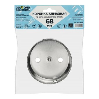  Коронка алмазная по керамике, плитке и стеклу Diamond Industrial DIDCBC068 68 мм 
