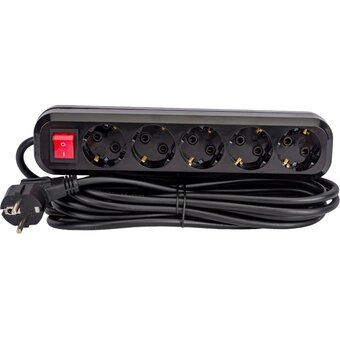  Сетевой фильтр 5Bites SP5B-350 5м, 5 розеток, 16A, черный 