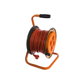  Удлинитель силовой GLANZEN EB-30-002 на катушке 4 гнезда ПВС 2x0,75 00012289 