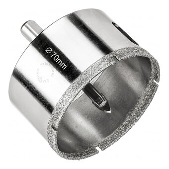  Коронка алмазная по керамограниту с центрирующим сверлом Diamond Industrial DIDCSC070 70мм 