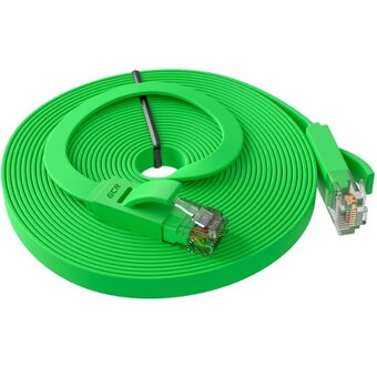  Патч-корд Greenconnect Prof GCR-LNC625-5.0m плоский прямой 5.0m, UTP медь кат.6, зеленый 
