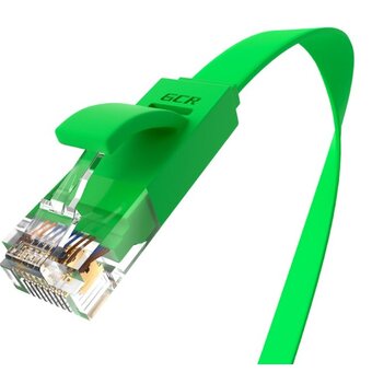  Патч-корд Greenconnect Prof GCR-LNC625-5.0m плоский прямой 5.0m, UTP медь кат.6, зеленый 