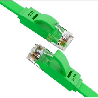  Патч-корд Greenconnect Prof GCR-LNC625-5.0m плоский прямой 5.0m, UTP медь кат.6, зеленый 