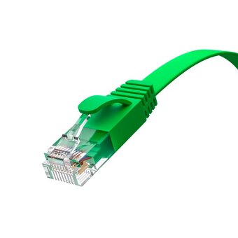  Патч-корд Greenconnect Prof GCR-52843 плоский прямой 5.0m, UTP медь RJ45, кат.6, зеленый 