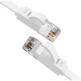  Патч-корд Greenconnect Prof GCR-51794 плоский прямой 5.0m, UTP медь кат.6, белый 