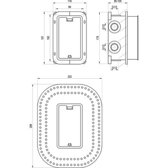  Скрытая часть смесителя Ravak R-box Multi RB 071.50 (X070074) 