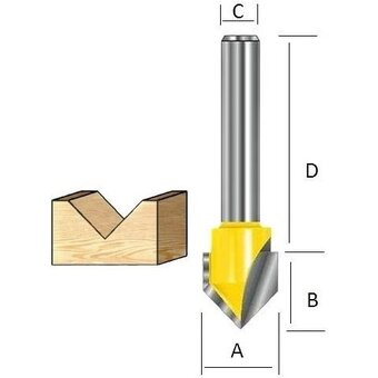  Фреза Makita D-10752 V-образная 12 