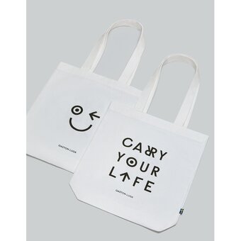  Сумка Gaston Luga GL9992 Smiley Tote Bag White 