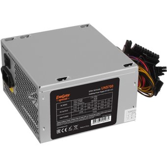  Блок питания ExeGate ES261572RUS 700W UNS700 (ATX, 12cm fan, 24pin, 4pin, PCIe, 3xSATA, 2xIDE, FDD) 