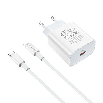  СЗУ Borofone BA38A Plus Speedy PD20W charger set(C TO Lightning), white 