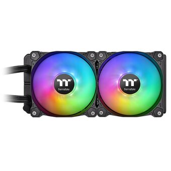 СВО Thermaltake Floe Ultra 240 RGB (CL-W349-PL12SW-A) /All-In-One Liquid Cooling System/Water Block 2.1inch LCD/Fan 120*2 /PWM 500-1500rpm/LED S 