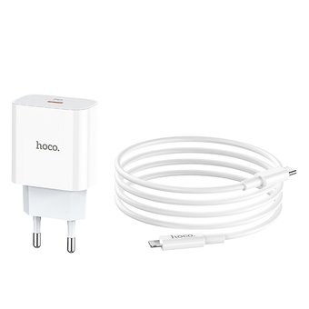  СЗУ HOCO C76A Plus Speed source PD20W charger set(Type-C TO Lightning), white 