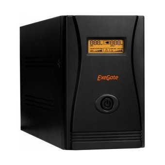  ИБП ExeGate EP285500RUS SpecialPro Smart LLB-1500.LCD.AVR.C13.RJ.USB (1500VA/950W, LCD, AVR, 6*IEC-C13, RJ45/11, USB, Black) 